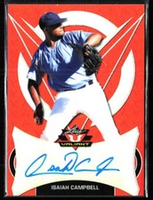 ISAIAH CAMPBELL 2019 Leaf Valiant Orange Autograph Rookie On-Card AUTO SER # /35. rookie card picture
