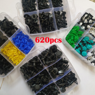 620PCS 24 Kinds Plastic Auto Fasteners Car Bumper Fender Repair Tool Clips Kit