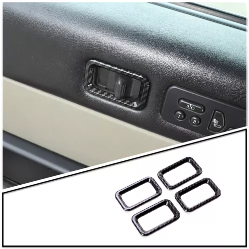 ABS Carbon Fiber Interior Center Console Trim Cover Set Fits Hummer H2 2003-2007 - Picture 8 of 30