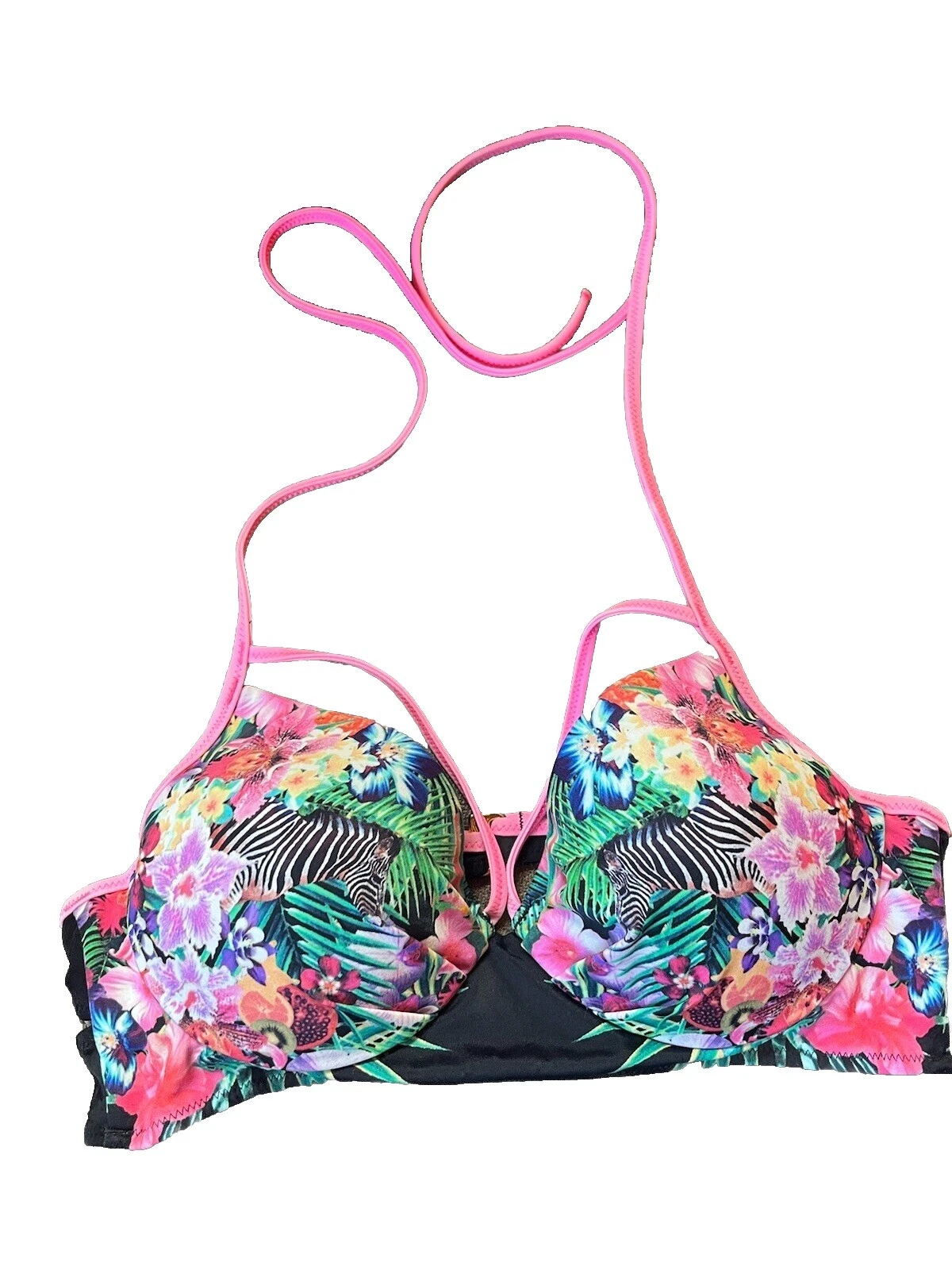 Top punk Floral Traje de Baño para Mujeres