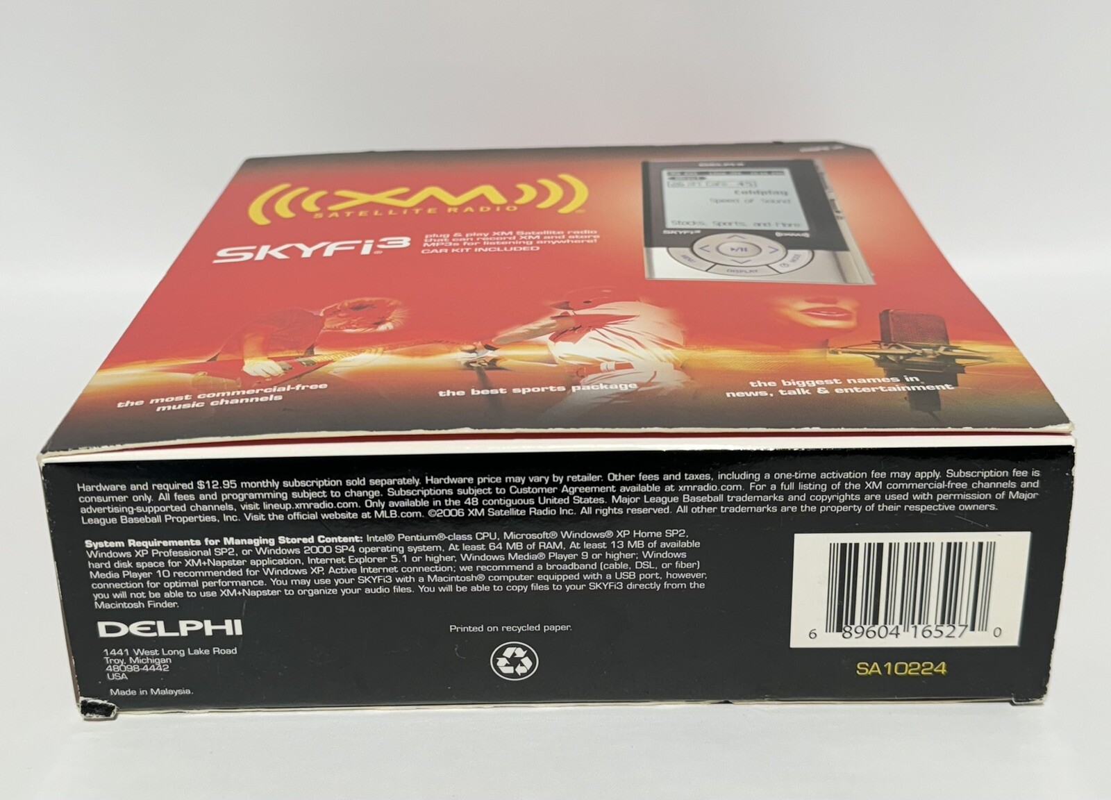 Sirius XM Delphi SKYFi3 Portable Satellite Radio with Car Kit SA10224