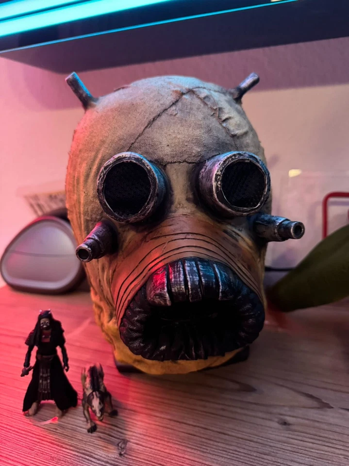 Crushbee - Latex Maske Tusken Raider Crushbee Halloween fashion Cosplay mando - Bild 3 von 4