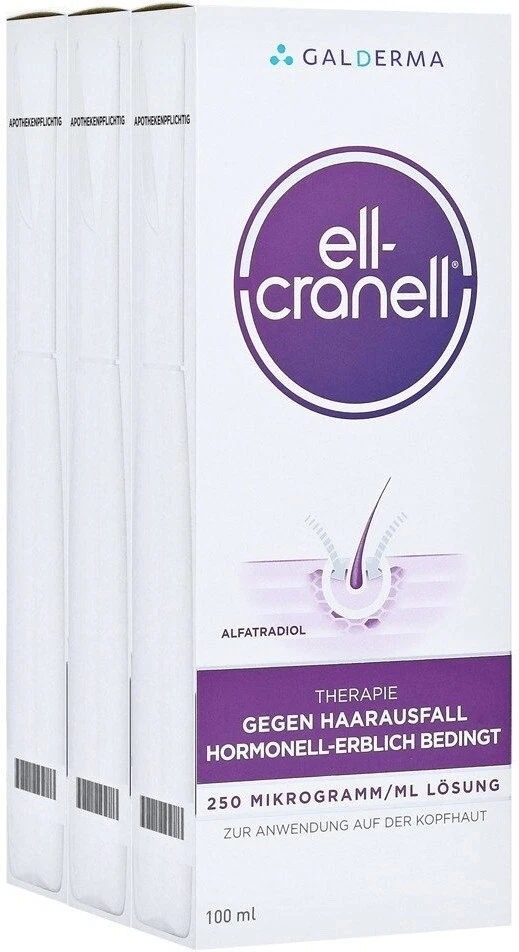 Новый 3 x 100 мл Ell-Cranell Германия 250 мг выпадение профилактика роста волос 2027 - Изображение 3 из 3