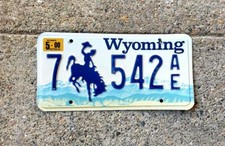 WYOMING REAL AUTHENTIC LICENSE PLATE AUTO NUMBER CAR TAG BRONCO HORSE COWBOY WY