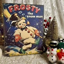 Frosty The Snowmen, Retro Kitschy Christmas Handcrafted Plaque /  Sign #1