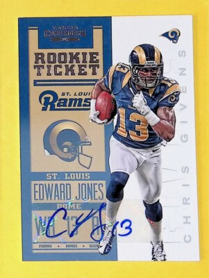 2012 Panini Contenders Chris Givens #227 Rookie Auto  AU, RC St. Louis Rams