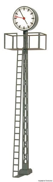 HO-Maßstab Bahnsteiguhr Mit Gleisbeleuchtung – 1:87, Miniatur-Metallmodell, 6,7 Cm – Für Modellbahnanlagen, Dioramen & Architekturmodelle