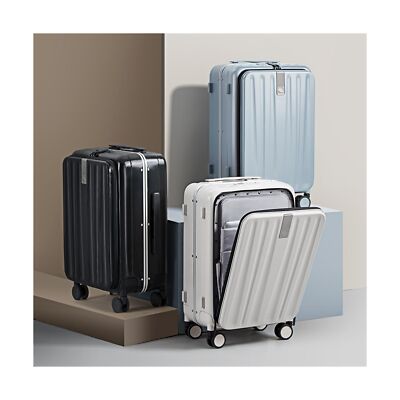 Hanke 20 Inch Carry On Bagage met Wielen PC Hard Shell Koffers Lichtgewicht Front Opening TSA Bagage Reizen Koffer Vrouw Mannen, Cubaans zand, Carry On 20-Inch-EXT, Koffer