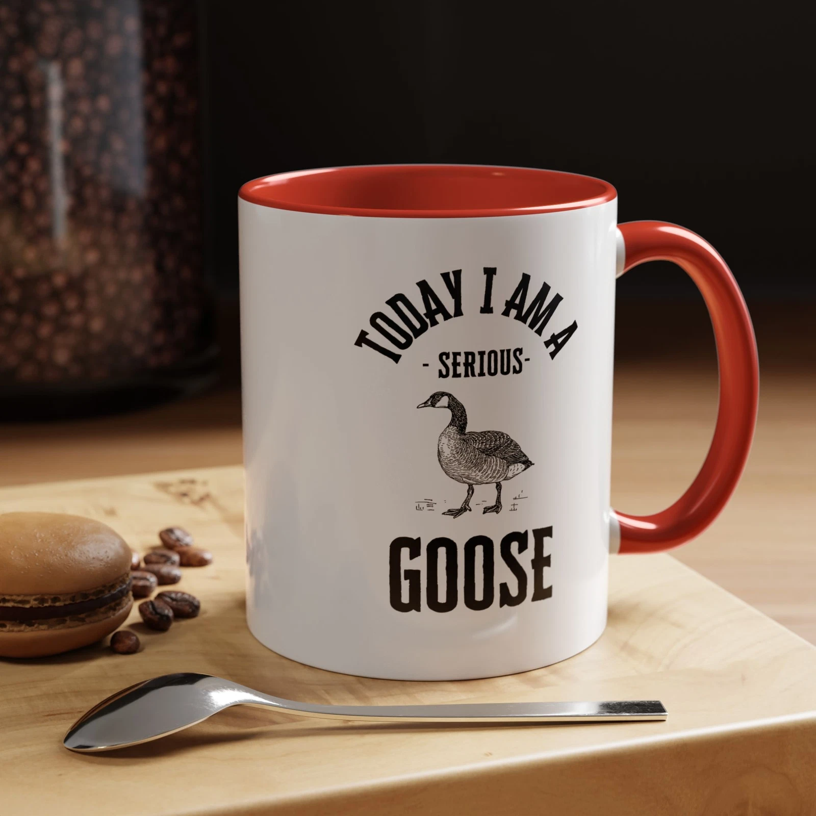 Goose Accent Mug, Funny Silly Goose Gift, Quirky Office Drinkware, Father's Day