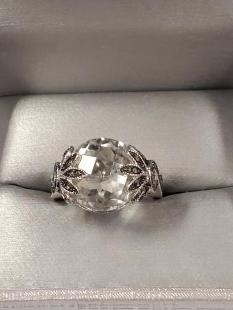 Designer DK Sterling Silver Statement Ring Size 6 - image 1