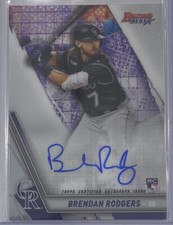 Brendan Rodgers 2019 Bowmans Best Rookie Autograph MLB Colorado Rockies