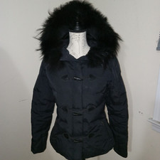 Cute Tahari Down Parka Jacket Coat.finnish Raccoon Fur Split Hood.sz Small.