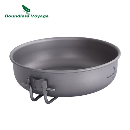 Frying Pan Camping Plate Ultralight Outdoor Cookware Skillet Griddle Titanium - Bild 8 von 8