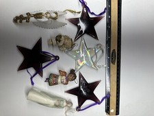 Set Of 8 Hallmark 2002 Porcelain Angel And Stars Christmas Tree Toys