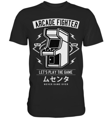 Arcade Fighter T-Shirt | Gaming 80er 90er Zocker Spielhalle Gamer Geschenk