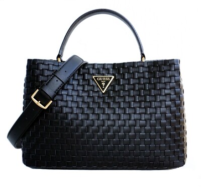 Guess Damen Tasche Handtasche Henkeltasche Lisbet Gewebte Tasche