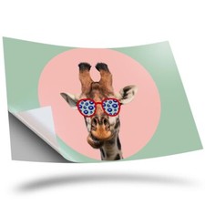 1x Vinyl Sticker Giraffe Head Sunglasses #59702