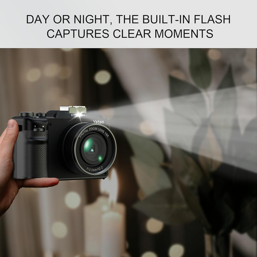 Digital Camera with Wifi, 4K 64MP Photography Camera Kit for Youtube, Front & Re - Picture 6 of 12