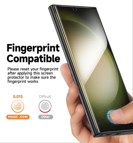 MAGIC JOHN 2 Pack for Samsung Galaxy S23 Ultra Screen Protector Ceramic Film USA - 第 12/24 張圖片