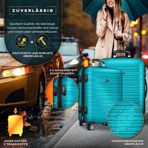 tillvex® Reisekoffer Set Koffer Hartschale Trolley Kofferset Tasche S-M-L-XL - Bild 63 von 120