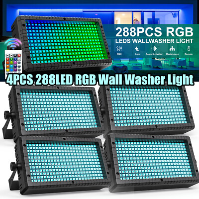 288LED RGB Wall Wash Light Bar DMX Stage DJ Disco Party Club Lights With Remote