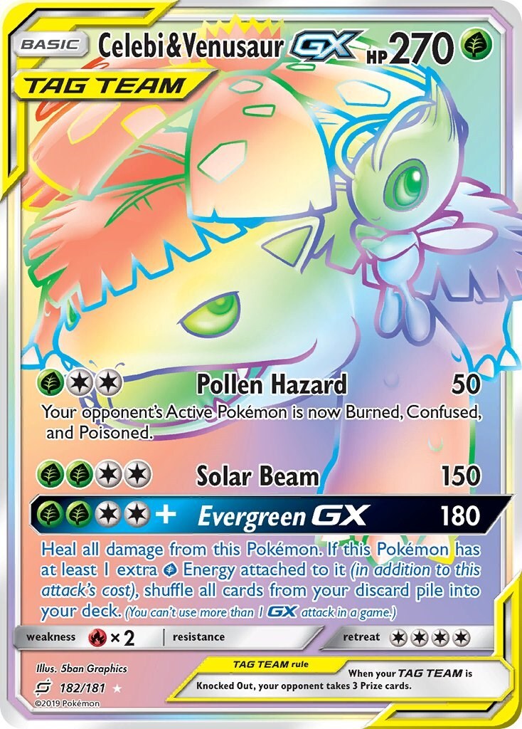 Celebi & Venusaur GX 182/181 Sm-Team Up for sale | eBay