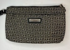NEW TOMMY HILFIGER Logo Wristlet Clutch Zip Closure Wrist Strap 8in