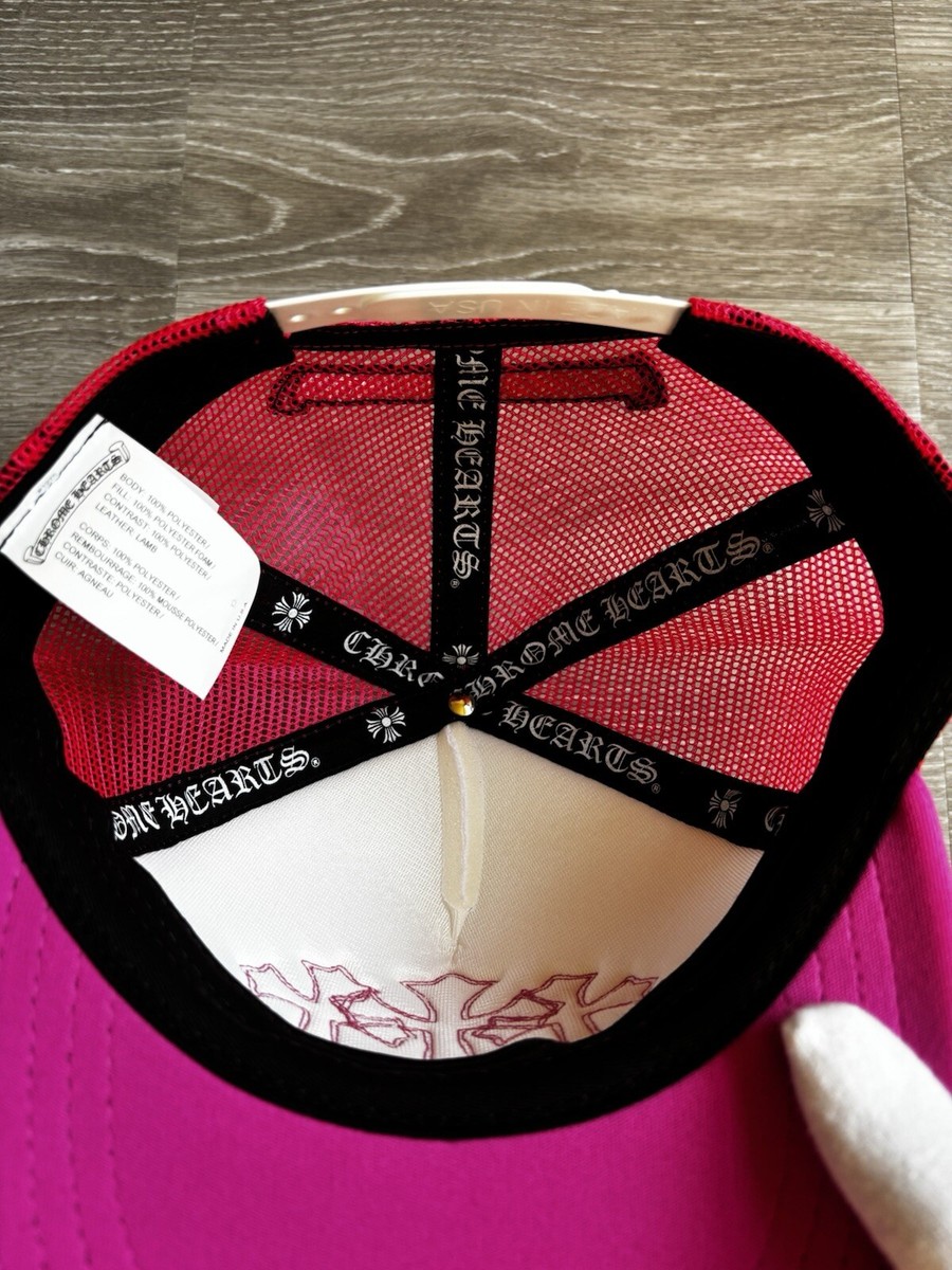 Chrome Hearts Pink Triple Cross Trucker Hat | eBay