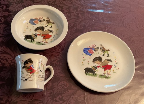 Vintage Old Foley James Kent 3pc. Children's Set Baa Baa Black Sheep. England.  - Picture 1 of 6