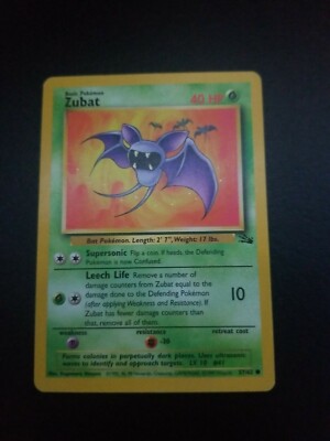 1995 zubat pokemon card 1995 Zubat pokemon card
