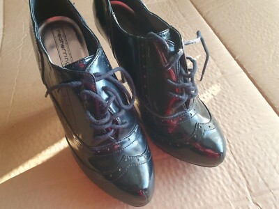 Red Herring, Black Patent Leather, Stilettos UK Size 6, Euro 39