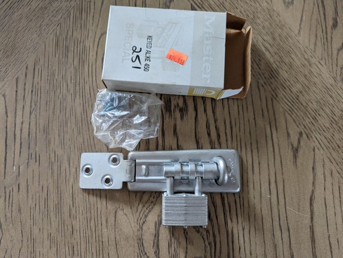 Master Lock Hasplock 450 Padlock Heavy Duty Bolt and Hasp New NOS 373 #1