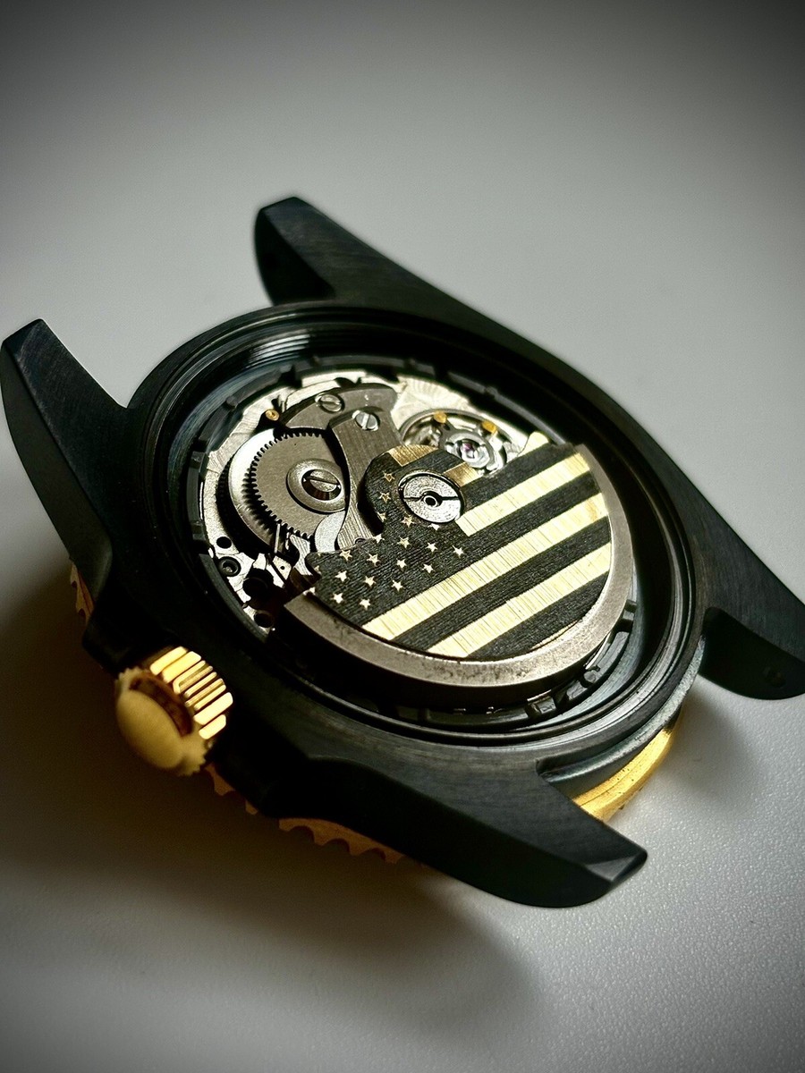 NH34/NH35/NH36 Rotor Cover - USA Flag Stars And Stripes Gold