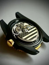 NH34/NH35/NH36 Rotor Cover - USA Flag Stars And Stripes Gold - Seiko Mod Parts