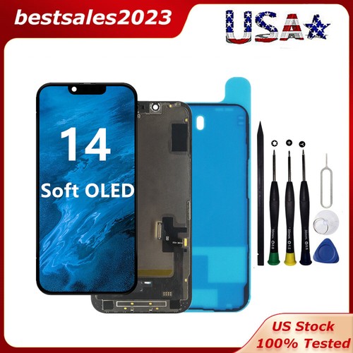 Replace For iPhone 14 Soft OLED/ Incell LCD Display Touch Screen Digitizer +Tool - Picture 13 of 13