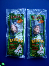Two McDonald's 1999 Disney Tarzan Sound Straws Tarzan New in Package