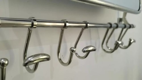 31" Nickel Finish Rack Wall Mount Bathroom Accessories Shelf Towel Rack Aluminiu - Picture 7 of 17