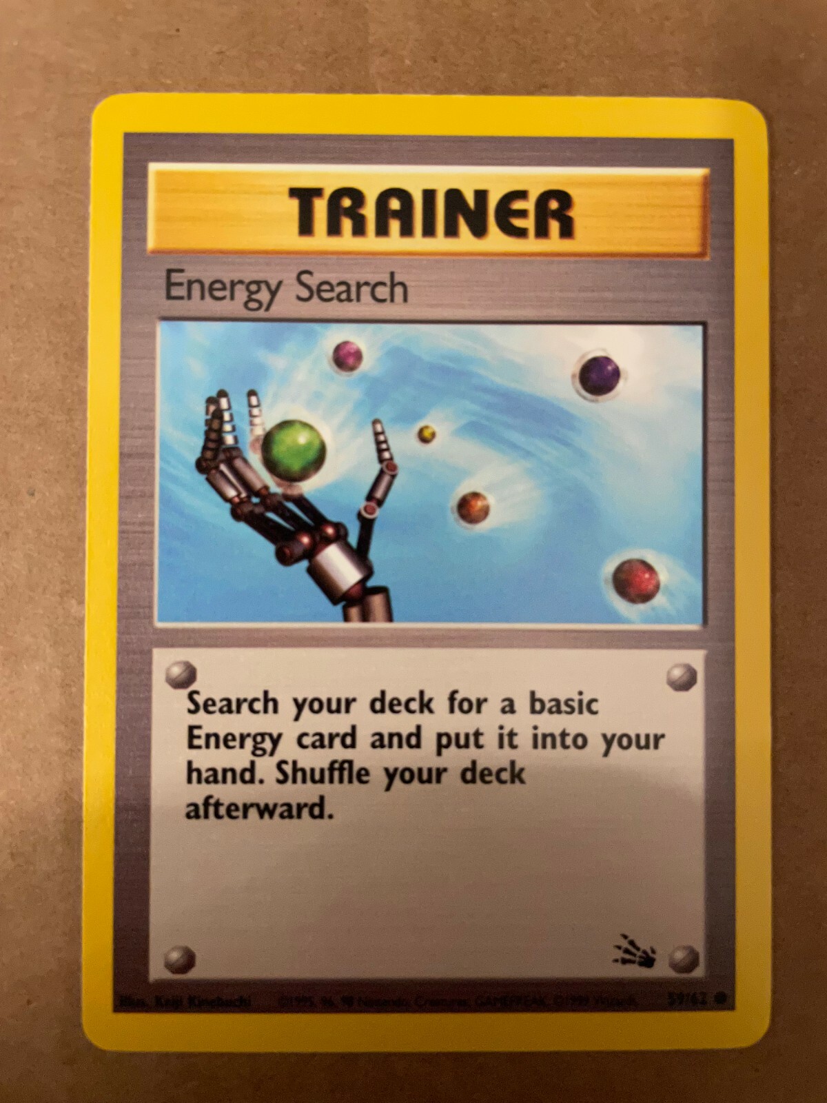 Pokemon Energy Search 59/62 Fossil NM-Mint See Pictures