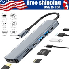 7 in 1 Multiport USB-C Hub Type C To USB 3.0 4K HDMI Adapter For PC Macbook Pro