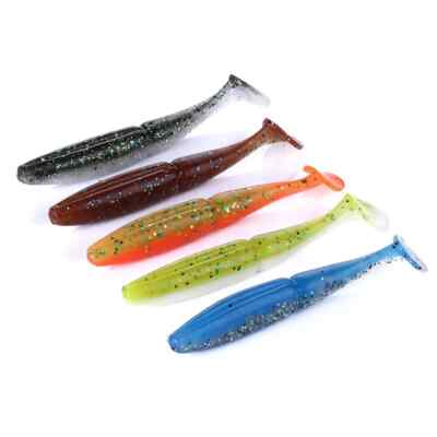 Hengjia Soft Swimbaits 5'' ~ 5 colors ~ 5 pcs/pk ~ FREE Shipping