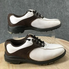 FootJoy GreenJoys Shoes Mens 8 M Golf Cleats White Leather Round Spikes 74351