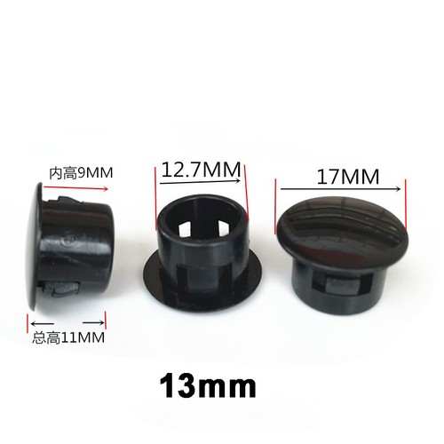 Tappi estremità di copertura in plastica rotonda inserti tubo nero spina bung 5 mm - 50 mm - Foto 15 di 52