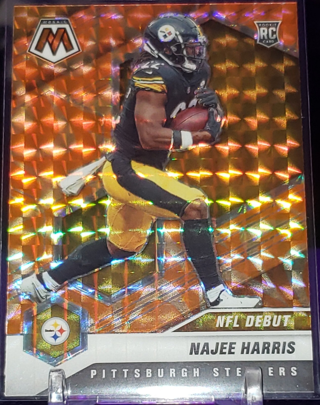 2021 Panini Mosaic NFL Debut Reactive Orange Prizm Najee Harris #252 Rookie 🔥