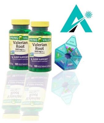 Spring Valley Valerian Root Capsules, 500 mg, 100 Count  Pack of  2