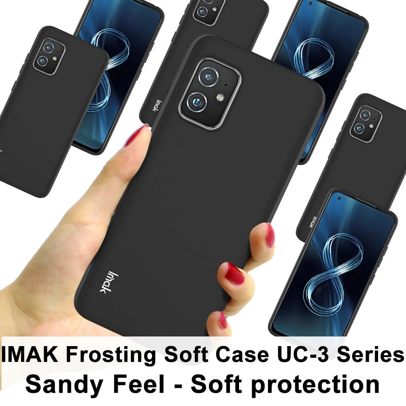 IMAK For Asus Zenfone 8, Luxury Shockproof Sandy Feel Matte Soft Cover Case - Image 3 of 4