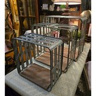 Farmhouse Pamonao Style Industrial Wall Shelves With Wood Base