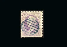 US Stamp Used, XF S#153  Attractive Light Blue fancy cancel