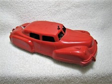 1940'S LARGE WIND UP TOY CAR 3 SPEED MOLD PLASTIC PRESSED STEEL 10 INCH