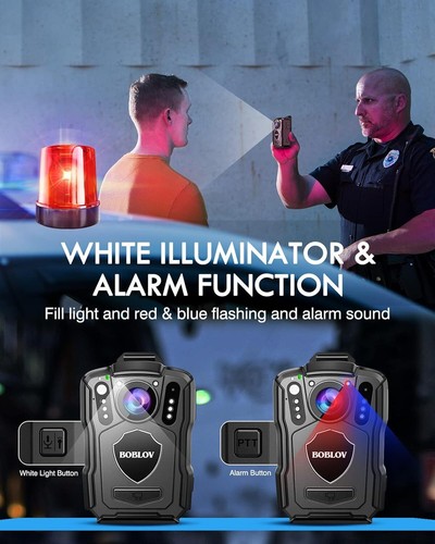 BOBLOV M5 2K Police Body Camera GPS &1440P Body Mounted Cam Body Mounted Camera - Picture 49 of 62