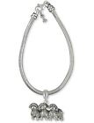 Shih Tzu Jewelry Sterling Silver Handmade Triple Shih Tzu Slide Bracelet And Cha